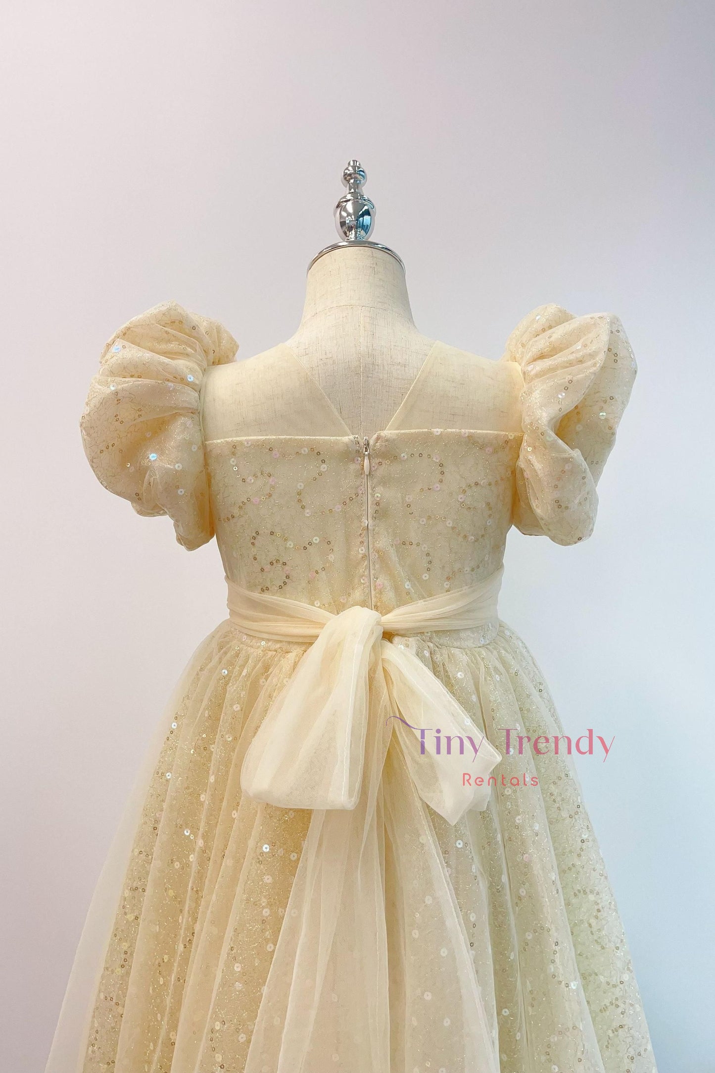 Aurelia's Golden Sequin Party Dress