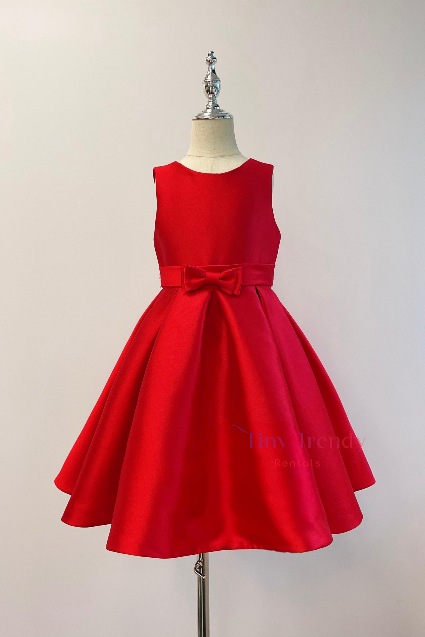 Ruby's Red Satin Party Dress