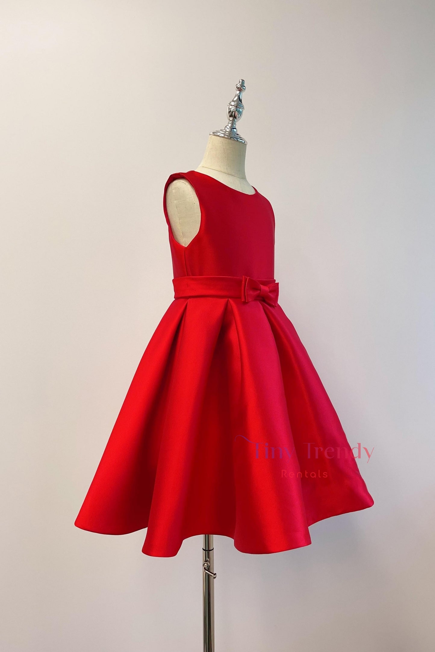 Ruby's Red Satin Party Dress