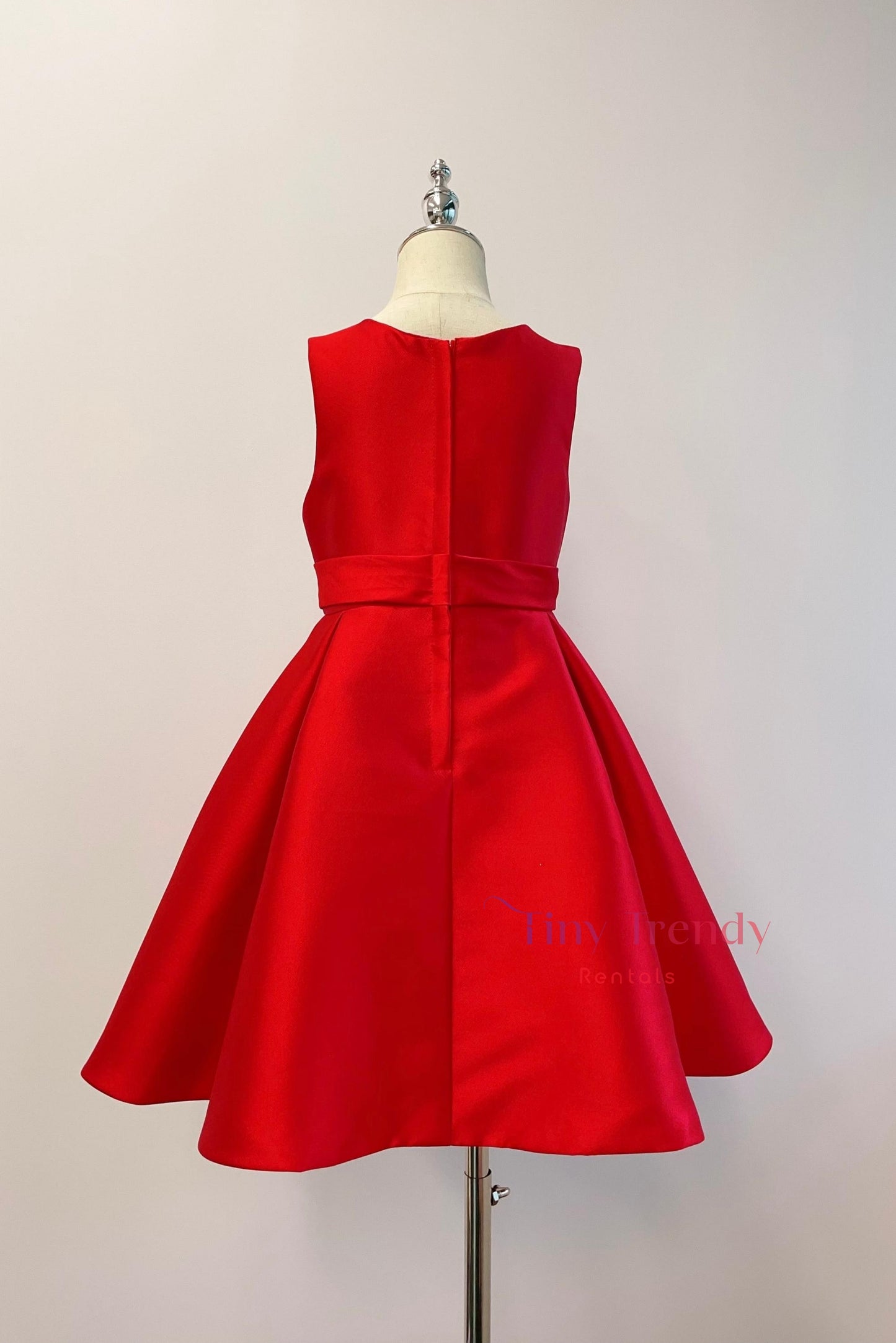 Ruby's Red Satin Party Dress