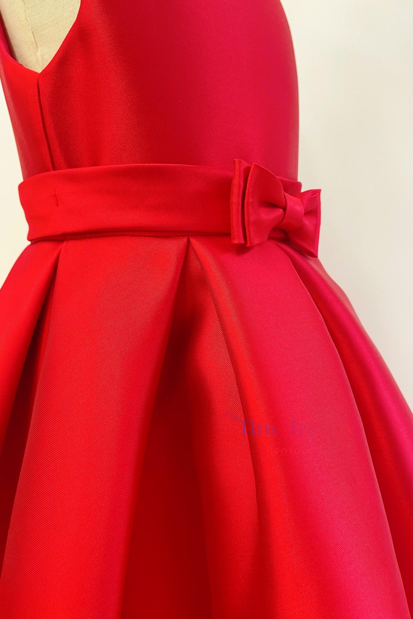 Ruby's Red Satin Party Dress