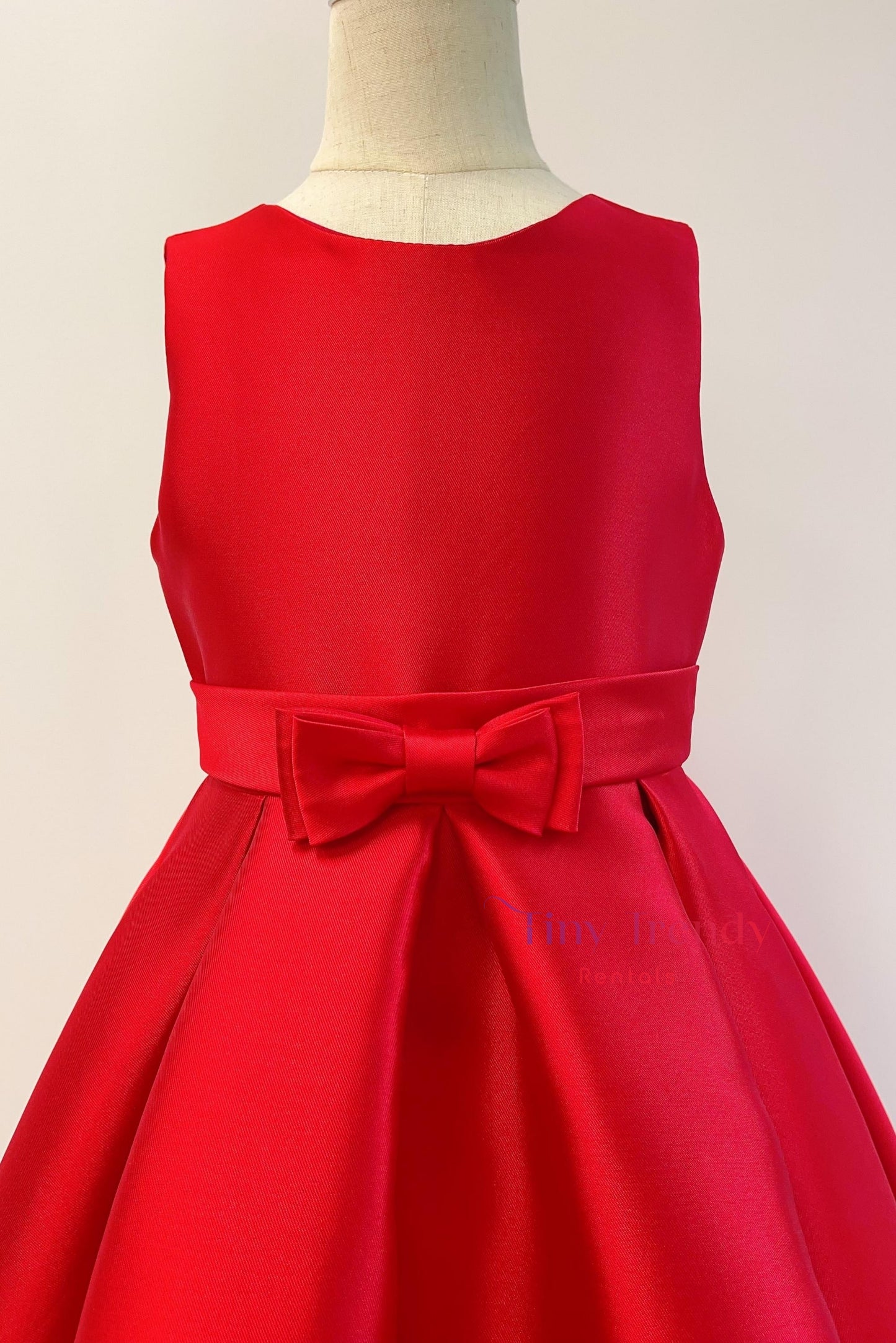 Ruby's Red Satin Party Dress