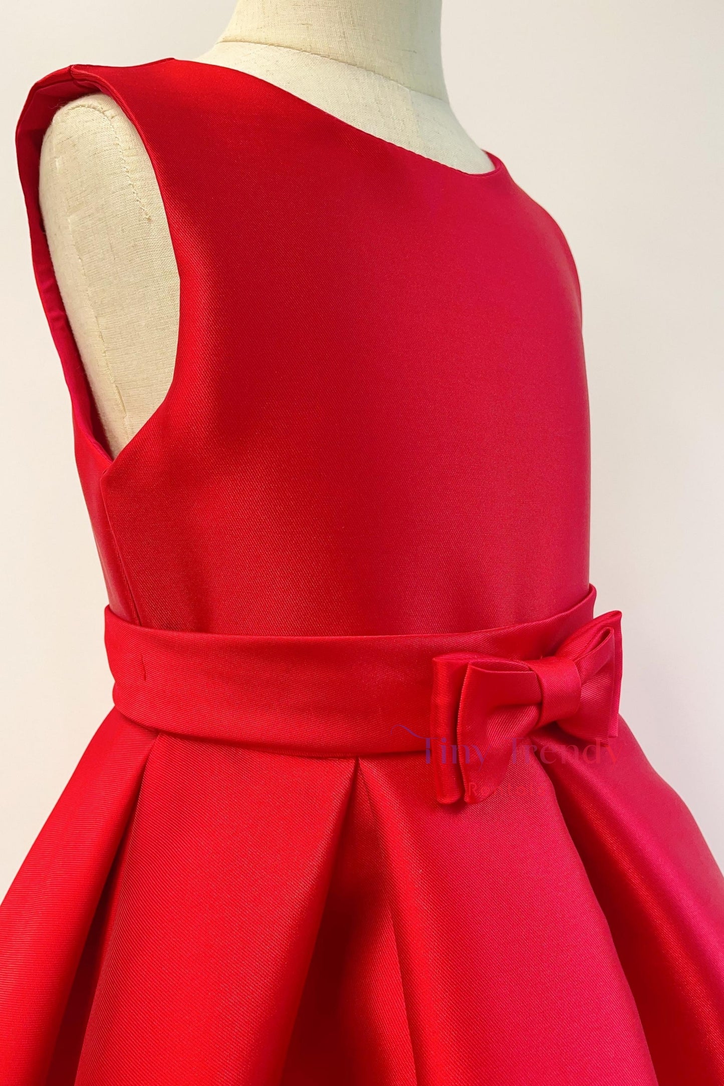 Ruby's Red Satin Party Dress