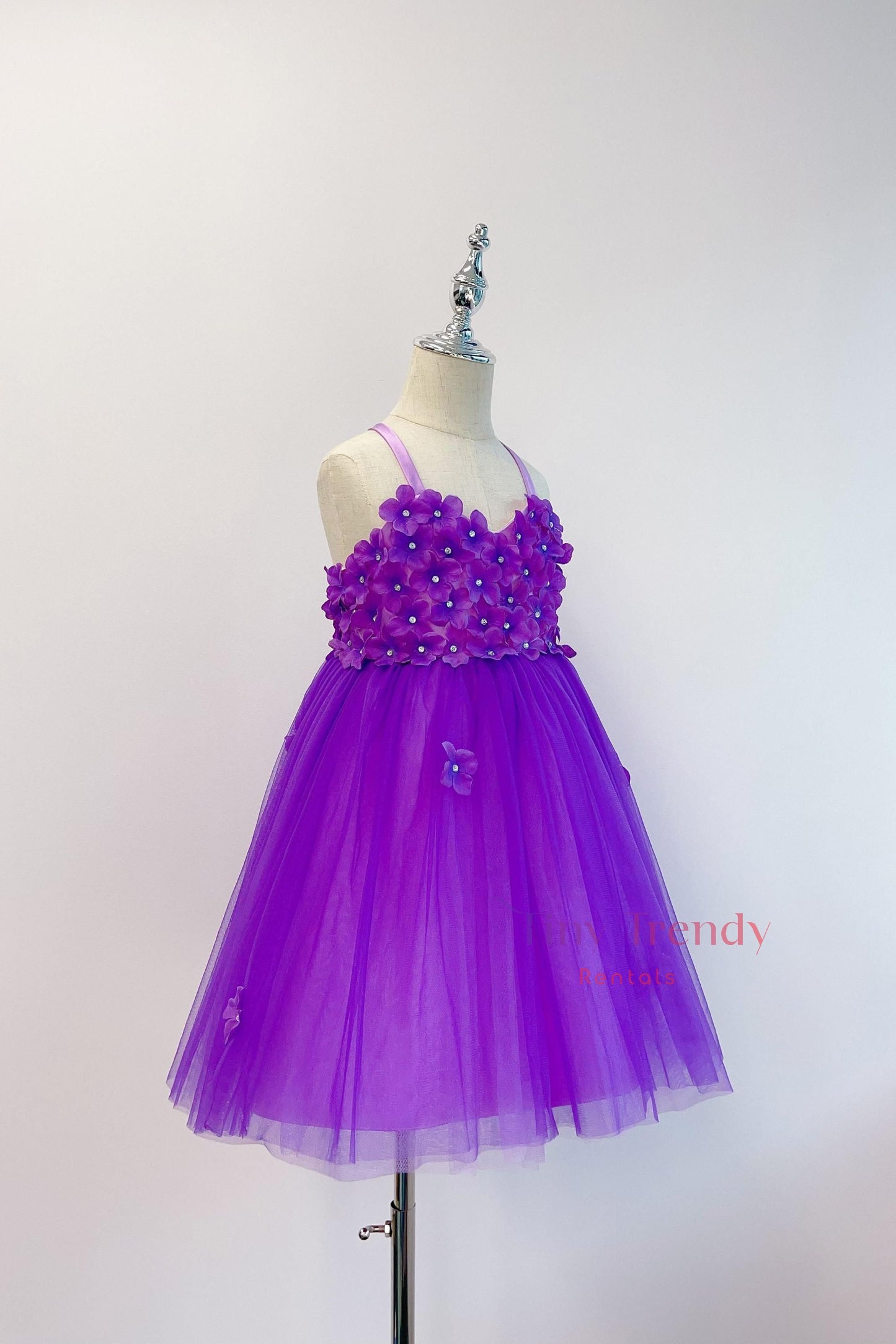 Purple Flower Garden Party Dress