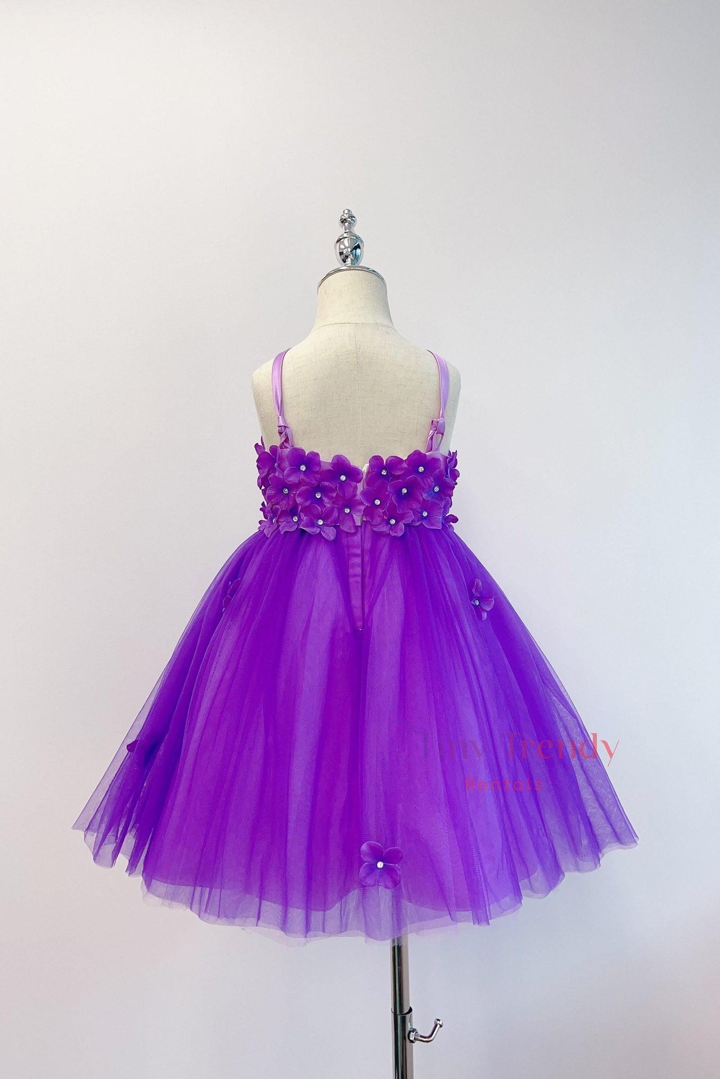 Purple Flower Garden Party Dress