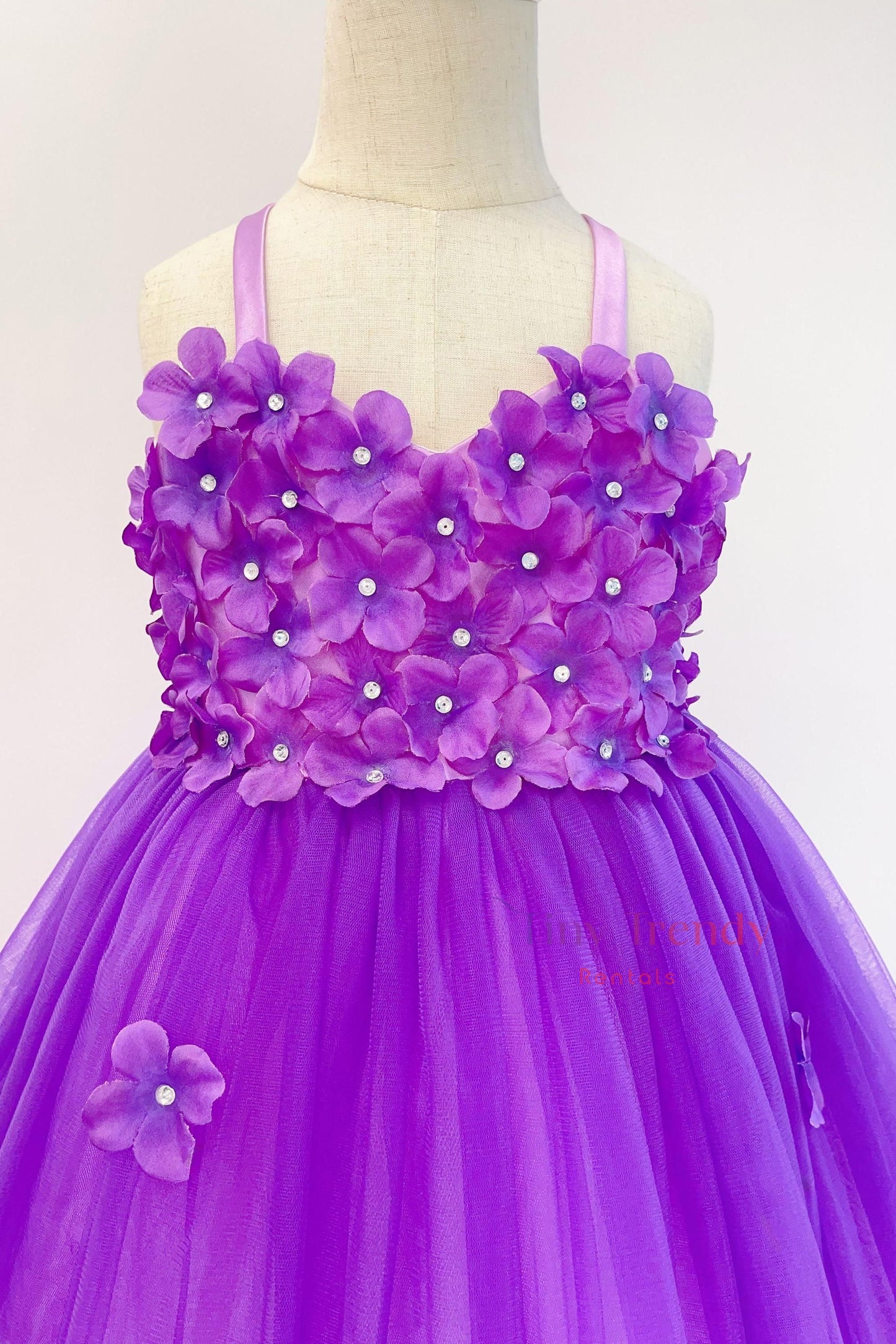 Purple Flower Garden Party Dress