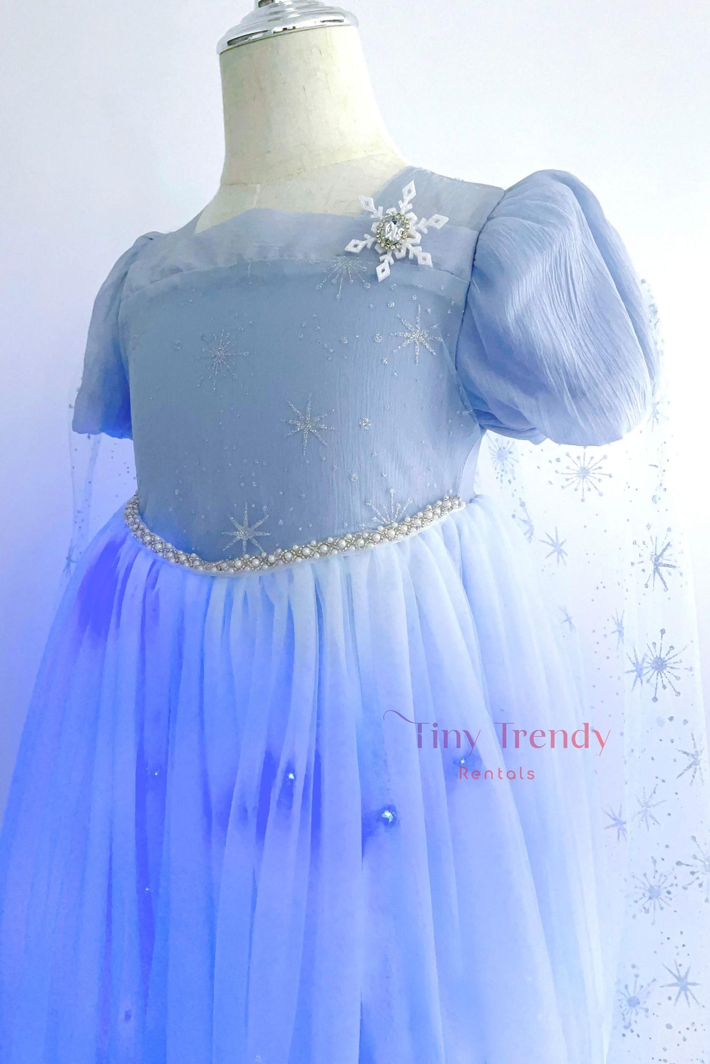 Snowflake Cape Light-Up Dress